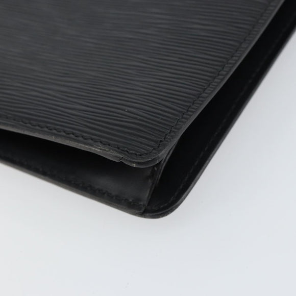 LOUIS VUITTON Epi Serie Dragonne Clutch Bag Black Noir M52612 LV Auth ep12293