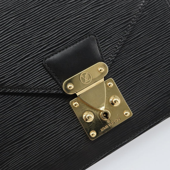 LOUIS VUITTON Epi Serie Dragonne Clutch Bag Black Noir M52612 LV Auth ep12293