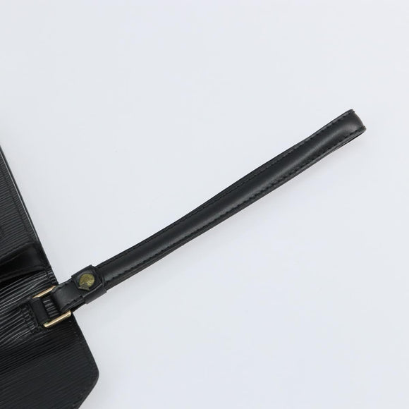 LOUIS VUITTON Epi Serie Dragonne Clutch Bag Black Noir M52612 LV Auth ep12293