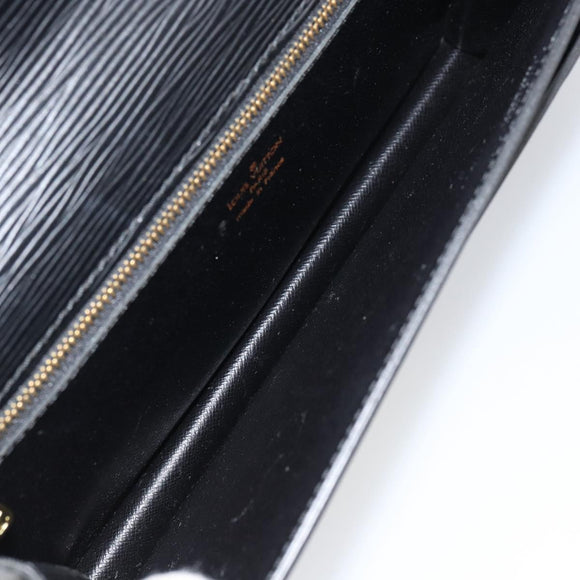 LOUIS VUITTON Epi Serie Dragonne Clutch Bag Black Noir M52612 LV Auth ep12293