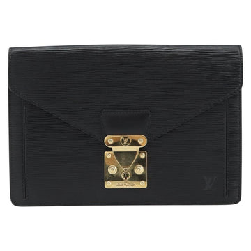 LOUIS VUITTON Epi Serie Dragonne Clutch Bag Black Noir M52612 LV Auth ep12293 - 0