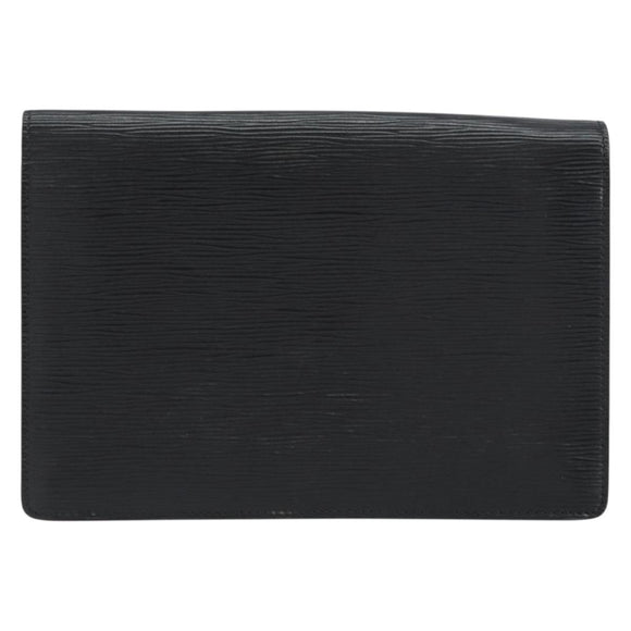 LOUIS VUITTON Epi Serie Dragonne Clutch Bag Black Noir M52612 LV Auth ep12293