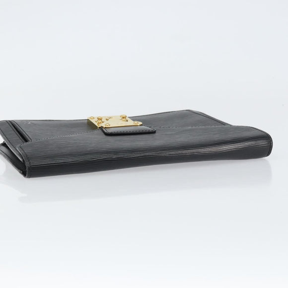 LOUIS VUITTON Epi Serie Dragonne Clutch Bag Black Noir M52612 LV Auth ep12293