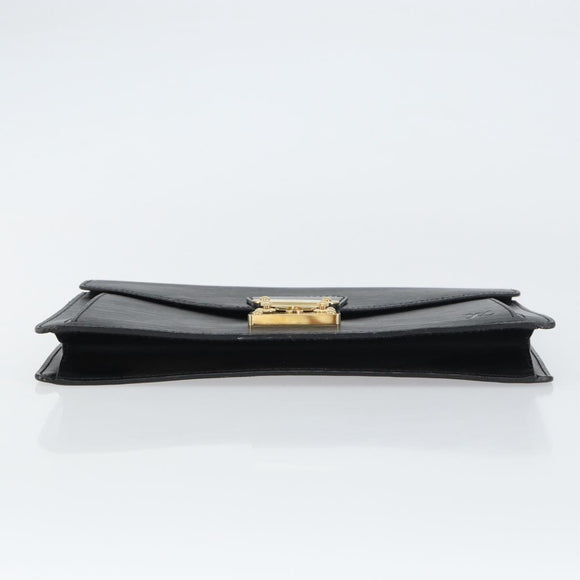 LOUIS VUITTON Epi Serie Dragonne Clutch Bag Black Noir M52612 LV Auth ep12293