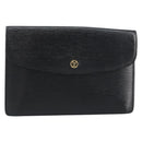 LOUIS VUITTON Epi Montaigne 27 Clutch Bag Black M52652 LV Auth ep12295-1