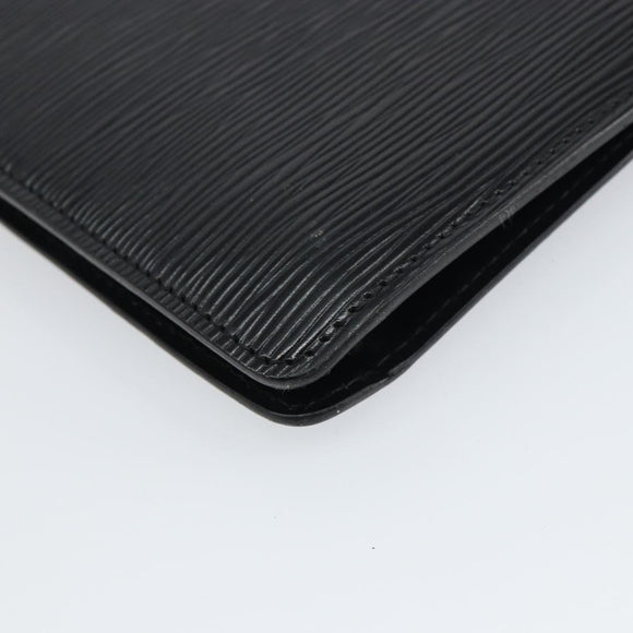 LOUIS VUITTON Epi Montaigne 27 Clutch Bag Black M52652 LV Auth ep12295