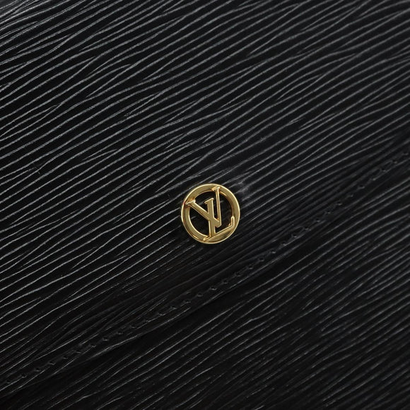 LOUIS VUITTON Epi Montaigne 27 Clutch Bag Black M52652 LV Auth ep12295