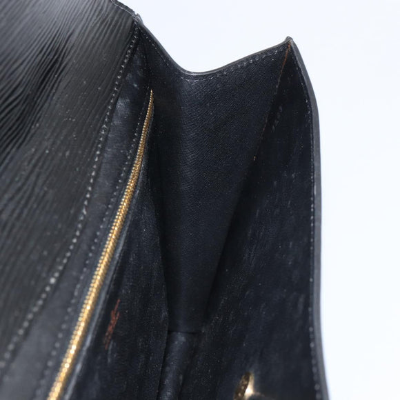 LOUIS VUITTON Epi Montaigne 27 Clutch Bag Black M52652 LV Auth ep12295