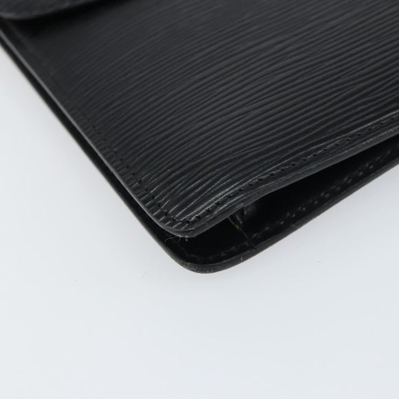 LOUIS VUITTON Epi Montaigne 27 Clutch Bag Black M52652 LV Auth ep12295
