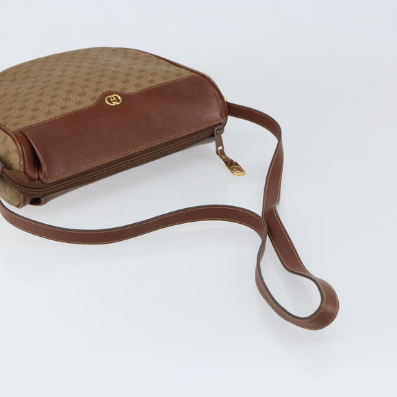 GUCCI Micro GG Supreme Shoulder Bag PVC Beige Gold 001 115 4001 Auth ep12296