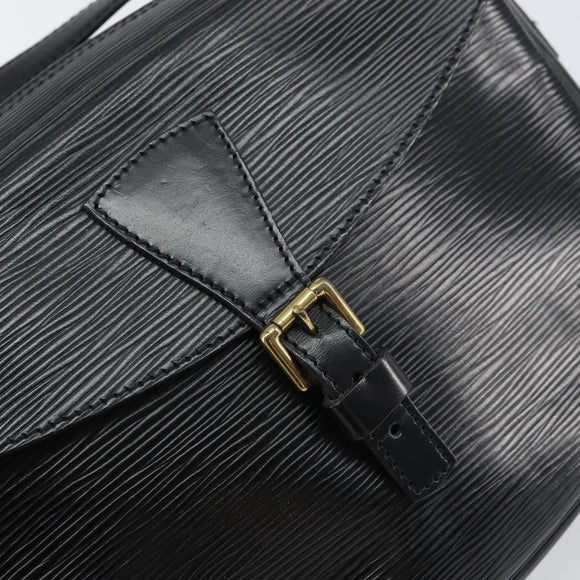 LOUIS VUITTON Epi Jeune Fille MM Shoulder Bag Black M52152 LV Auth ep12297