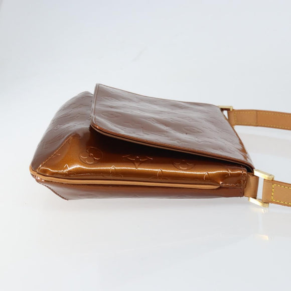 LOUIS VUITTON Monogram Vernis Thompson Street Bag Bronze M91124 LV Auth ep12298