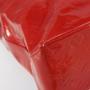 LOUIS VUITTON Monogram Vernis Reade MM Hand Bag Red Rouge M91086 LV Auth ep12299-14