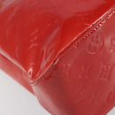 LOUIS VUITTON Monogram Vernis Reade MM Hand Bag Red Rouge M91086 LV Auth ep12299-16