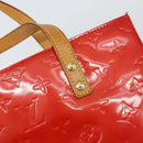 LOUIS VUITTON Monogram Vernis Reade MM Hand Bag Red Rouge M91086 LV Auth ep12299-10