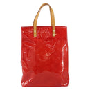 LOUIS VUITTON Monogram Vernis Reade MM Hand Bag Red Rouge M91086 LV Auth ep12299-13