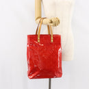 LOUIS VUITTON Monogram Vernis Reade MM Hand Bag Red Rouge M91086 LV Auth ep12299-22
