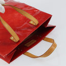 LOUIS VUITTON Monogram Vernis Reade MM Hand Bag Red Rouge M91086 LV Auth ep12299-6