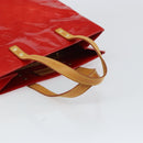LOUIS VUITTON Monogram Vernis Reade MM Hand Bag Red Rouge M91086 LV Auth ep12299-7