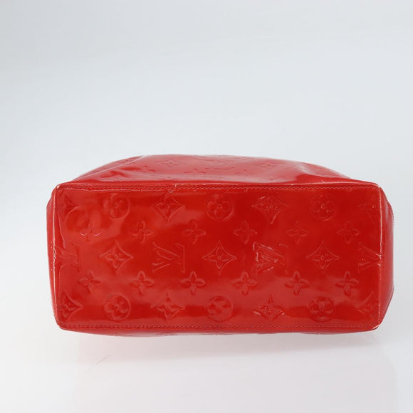 LOUIS VUITTON Monogram Vernis Reade MM Hand Bag Red Rouge M91086 LV Auth ep12299