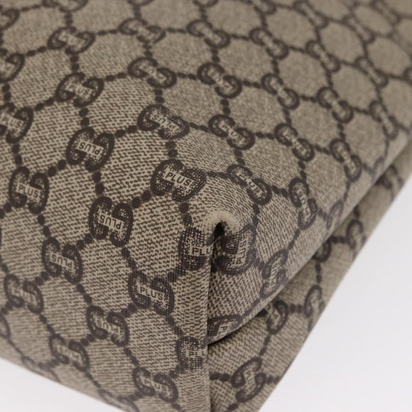 GUCCI GG Plus Supreme Web Sherry Line Tote Bag PVC Beige Red Auth ep12300