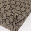 GUCCI GG Plus Supreme Web Sherry Line Tote Bag PVC Beige Red Auth ep12300-16