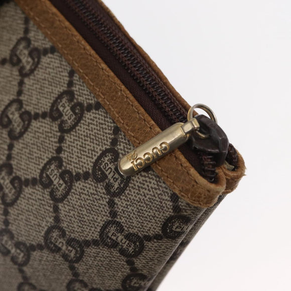 GUCCI GG Plus Supreme Web Sherry Line Tote Bag PVC Beige Red Auth ep12300