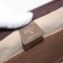 GUCCI GG Plus Supreme Web Sherry Line Tote Bag PVC Beige Red Auth ep12300-11