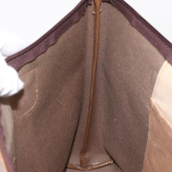 GUCCI GG Plus Supreme Web Sherry Line Tote Bag PVC Beige Red Auth ep12300