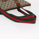 GUCCI GG Plus Supreme Web Sherry Line Tote Bag PVC Beige Red Auth ep12300-7