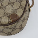 GUCCI GG Supreme Web Sherry Line Bag PVC Beige Gold 156 02 066 Auth ep12301-10