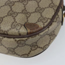GUCCI GG Supreme Web Sherry Line Bag PVC Beige Gold 156 02 066 Auth ep12301-12