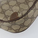 GUCCI GG Supreme Web Sherry Line Bag PVC Beige Gold 156 02 066 Auth ep12301-13