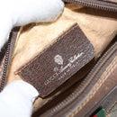 GUCCI GG Supreme Web Sherry Line Bag PVC Beige Gold 156 02 066 Auth ep12301-16