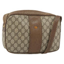 GUCCI GG Supreme Shoulder Bag PVC Beige Gold Auth ep12302-1