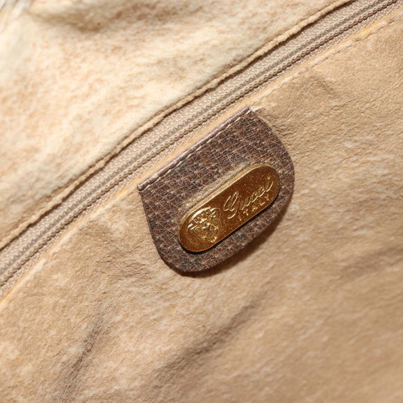 GUCCI GG Supreme Shoulder Bag PVC Beige Gold Auth ep12302