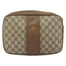 GUCCI GG Supreme Shoulder Bag PVC Beige Gold Auth ep12302-13