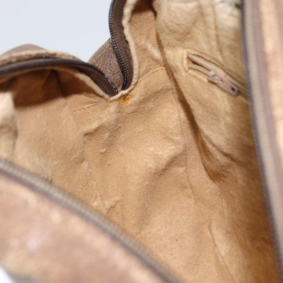 GUCCI GG Supreme Shoulder Bag PVC Beige Gold Auth ep12302