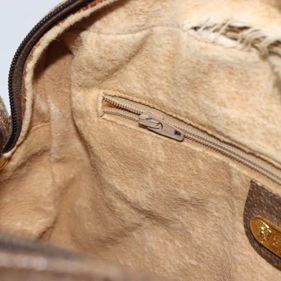 GUCCI GG Supreme Shoulder Bag PVC Beige Gold Auth ep12302