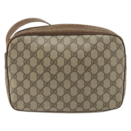 GUCCI GG Supreme Shoulder Bag PVC Beige Gold Auth ep12302 - 0