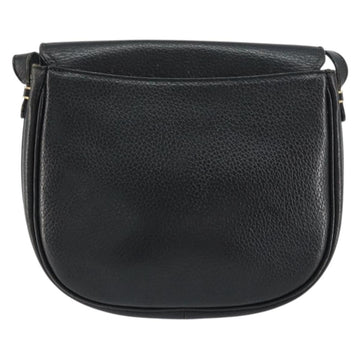 Burberrys Shoulder Bag Leather Black Gold Auth ep12303 - 0