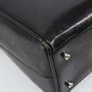 GUCCI Hand Bag Enamel Black Silver 000 1274 0505 Auth ep12304-14