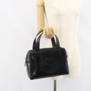 GUCCI Hand Bag Enamel Black Silver 000 1274 0505 Auth ep12304-22