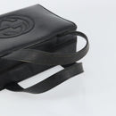 GUCCI Hand Bag Enamel Black Silver 000 1274 0505 Auth ep12304-7