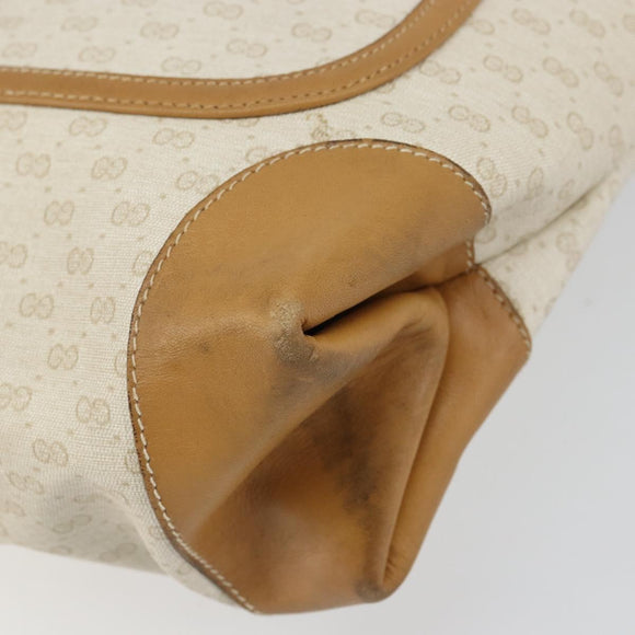 GUCCI Micro GG Supreme Web Sherry Line Tas PVC Wit 002 904 0223 Auth ep12306