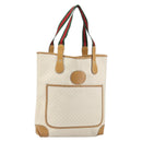 GUCCI Micro GG Supreme Web Sherry Line Tas PVC Wit 002 904 0223 Auth ep12306-1