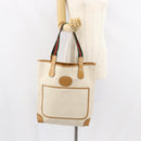 GUCCI Micro GG Supreme Web Sherry Line Tas PVC Wit 002 904 0223 Auth ep12306-21