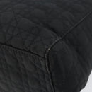 Christian Dior Lady Dior Canage Hand Bag Nylon Black Gold Auth ep12307-17