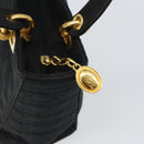 Christian Dior Lady Dior Canage Hand Bag Nylon Black Gold Auth ep12307-10