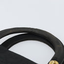 Christian Dior Lady Dior Canage Hand Bag Nylon Black Gold Auth ep12307-14